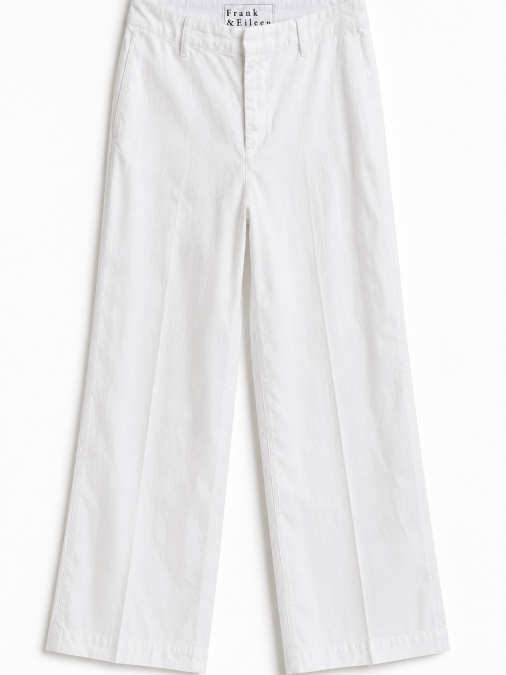 Frank & Eileen White Straight-Leg Chinos